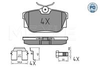 MEYLE 025 232 2417/PD - Juego de pastillas de freno