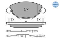 MEYLE 025 232 7717/W - Juego de pastillas de freno