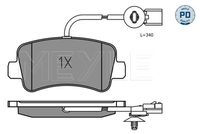 MEYLE 025 251 1218/PD - Juego de pastillas de freno