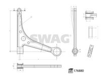SWAG 33 10 3784 - Barra oscilante, suspensión de ruedas
