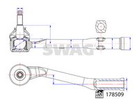 SWAG 33 10 4563 - Rótula barra de acoplamiento