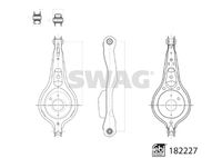 SWAG 33108556 - Barra oscilante, suspensión de ruedas