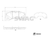 SWAG 33112195 - Juego de pastillas de freno