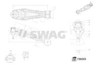 SWAG 33111955 - Barra oscilante, suspensión de ruedas