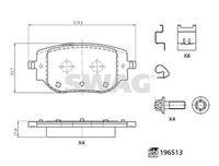 SWAG 33112200 - Juego de pastillas de freno