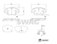 SWAG 33114166 - Juego de pastillas de freno