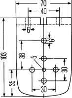 HELLA 8HG 003 799-001 - Soporte, reflector