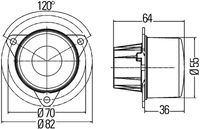 HELLA 2NE 011 172-177 - Piloto antiniebla posterior