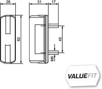 HELLA 2KA 357 014-001 - Piloto de matrícula