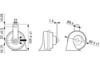 HELLA 3FH 012 010-041 - Bocina