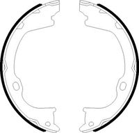 HELLA 8DA355051101 - Juego de zapatas de frenos, freno de estacionamiento