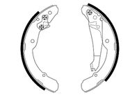 HELLA 8DB355001691 - Juego de zapatas de frenos