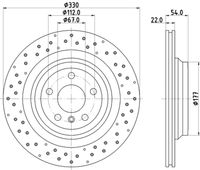 HELLA 8DD 355 122-551 - Disco de freno