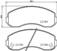 HELLA 8DB 355 010-131 - Juego de pastillas de freno
