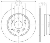 HELLA 8DD 355 120-321 - Disco de freno