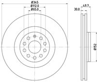 HELLA 8DD 355 127-981 - Disco de freno