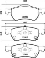 HELLA 8DB 355 044-481 - Juego de pastillas de freno
