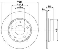 HELLA 8DD355135081 - Disco de freno - PRO