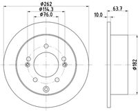HELLA 8DD 355 125-301 - Disco de freno
