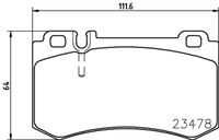 HELLA 8DB 355 010-291 - Juego de pastillas de freno
