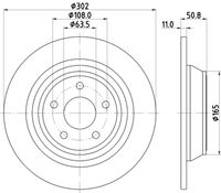HELLA 8DD 355 122-451 - Disco de freno