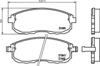 HELLA 8DB 355 016-381 - Juego de pastillas de freno