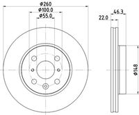 HELLA 8DD 355 135-041 - Disco de freno