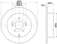 HELLA 8DD 355 118-801 - Disco de freno
