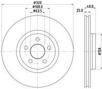 HELLA 8DD355133561 - Disco de freno - PRO