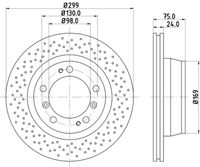 HELLA 8DD 355 127-521 - Disco de freno