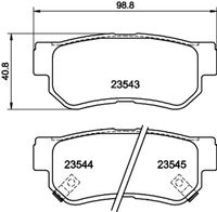 HELLA 8DB 355 009-971 - Juego de pastillas de freno