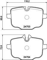 HELLA 8DB 355 014-361 - Juego de pastillas de freno