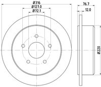 HELLA 8DD 355 117-101 - Disco de freno