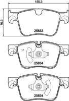 HELLA 8DB 355 024-751 - Juego de pastillas de freno