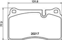 HELLA 8DB 355 013-201 - Juego de pastillas de freno