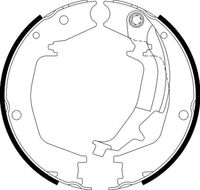 HELLA 8DA 355 050-731 - Juego de zapatas de frenos, freno de estacionamiento