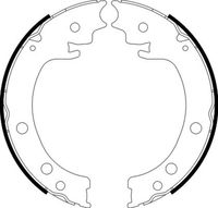 HELLA 8DA 355 050-971 - Juego de zapatas de frenos, freno de estacionamiento