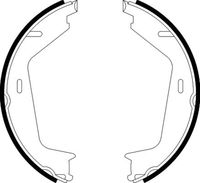 HELLA 8DA 355 050-591 - Juego de zapatas de frenos, freno de estacionamiento