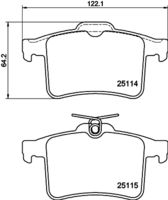 HELLA 8DB 355 015-901 - Juego de pastillas de freno