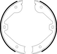 HELLA 8DA 355 050-601 - Juego de zapatas de frenos, freno de estacionamiento