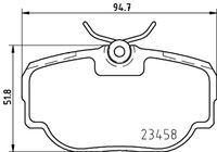 HELLA 8DB 355 009-541 - Juego de pastillas de freno