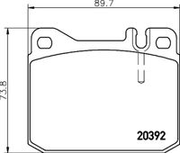 HELLA 8DB 355 017-461 - Juego de pastillas de freno