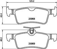 HELLA 8DB 355 021-701 - Juego de pastillas de freno