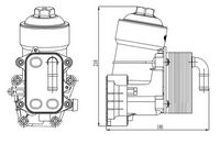 NRF 31838 - Caja, filtro de aceite