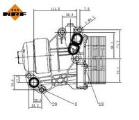 NRF 31876 - Caja, filtro de aceite
