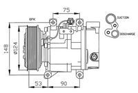 NRF 32145 - Compresor, aire acondicionado - EASY FIT