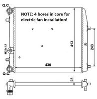 NRF 53021A - Radiador, refrigeración del motor