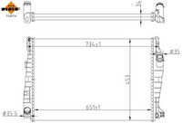 NRF 53487A - Radiador, refrigeración del motor