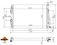 NRF 53843A - Radiador, refrigeración del motor