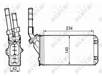 NRF 58643 - Radiador de calefacción